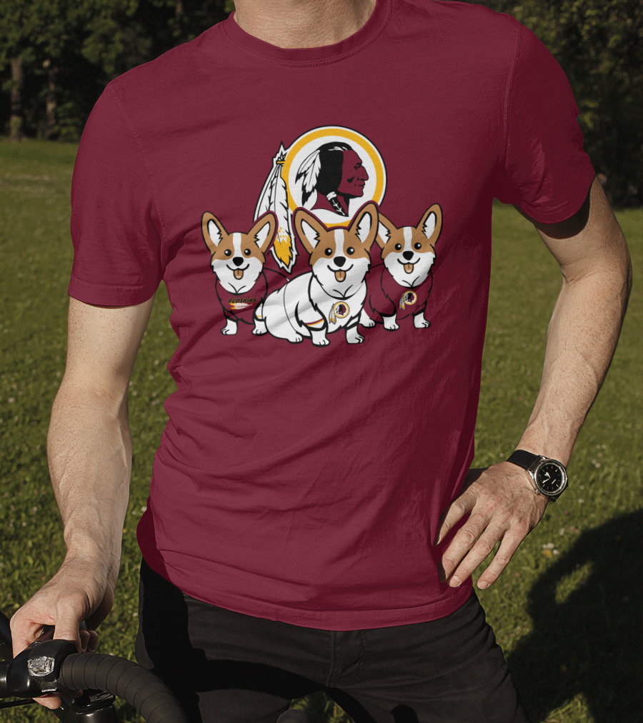 Redskins Corgis Trio Washington Football Team T-Shirt
