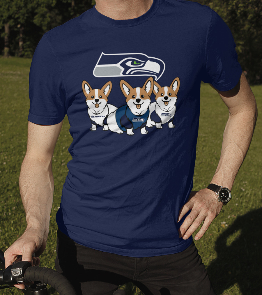 Seattle Seahawks Corgis T-Shirt