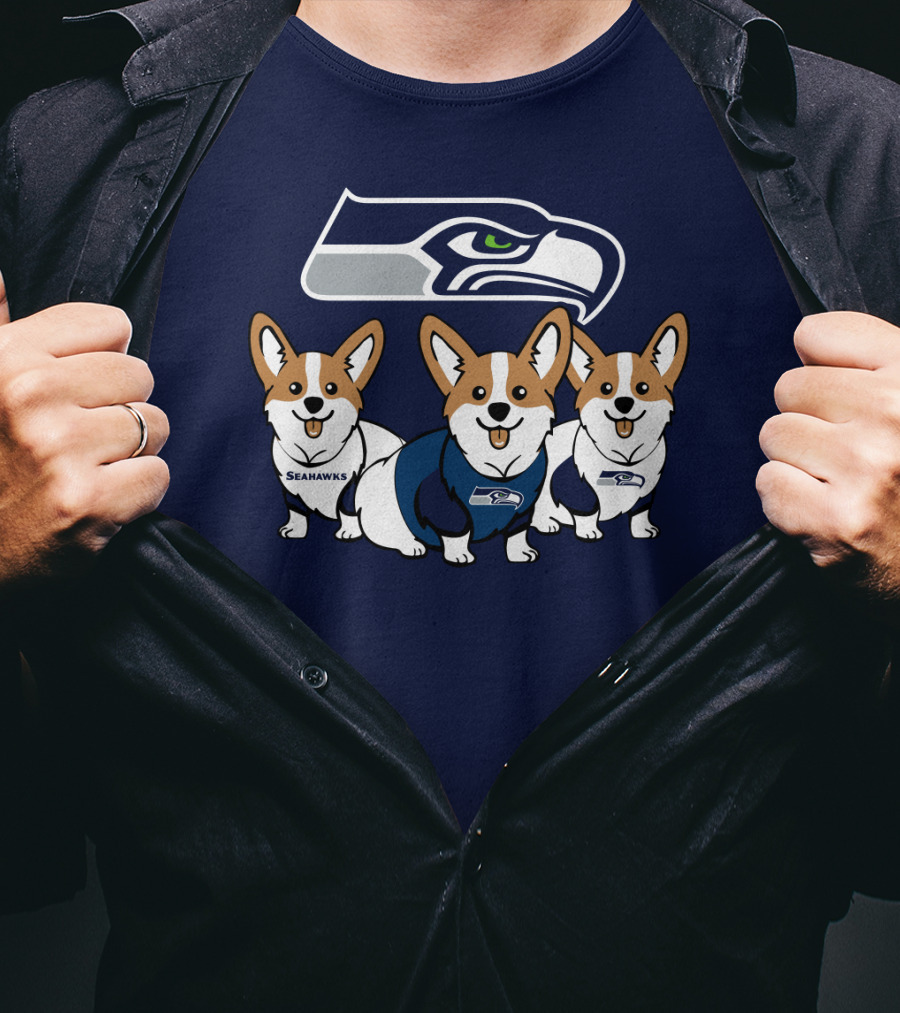 Seattle Seahawks Corgis T-Shirt