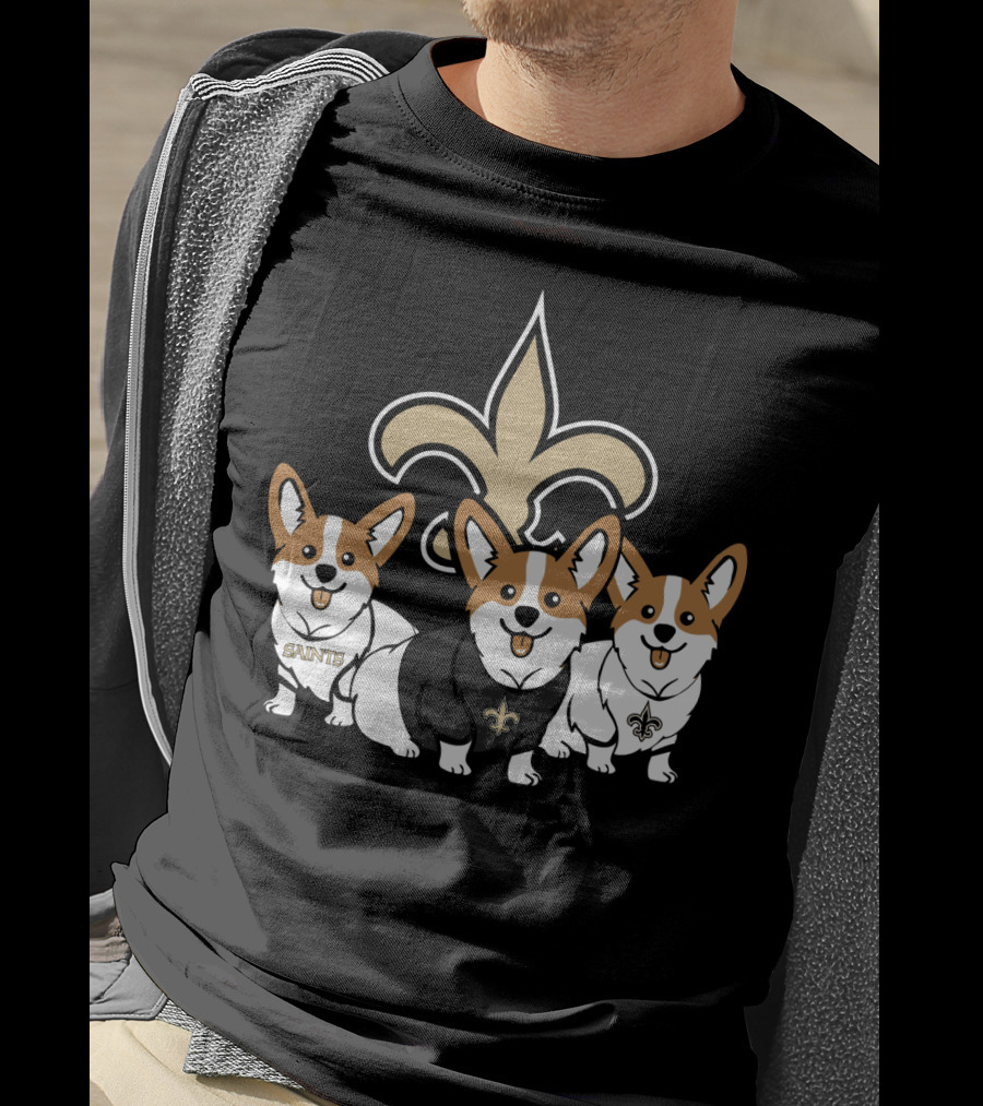  New Orleans Saints Corgi T-Shirt