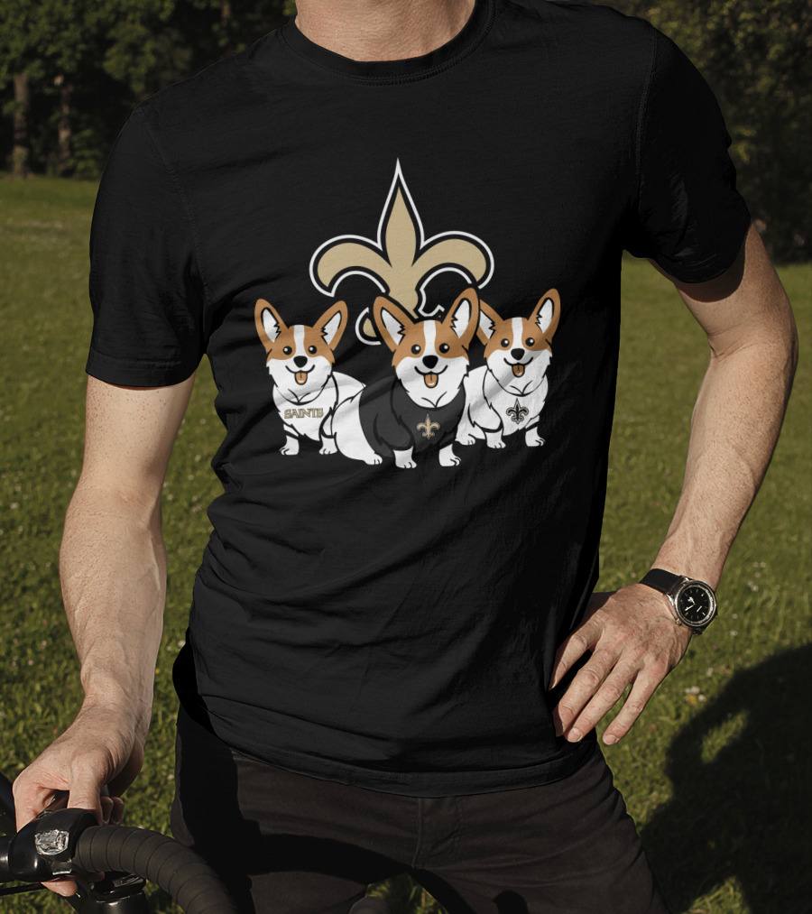  New Orleans Saints Corgi T-Shirt