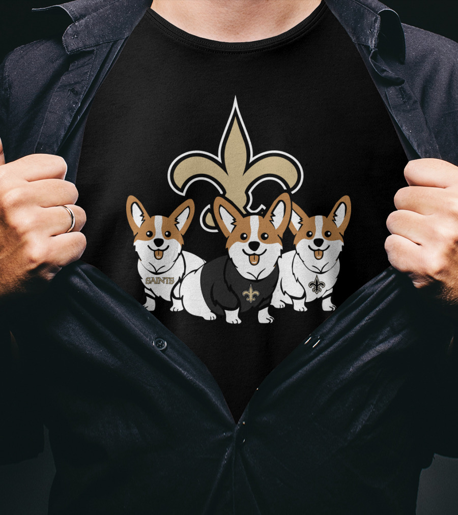  New Orleans Saints Corgi T-Shirt