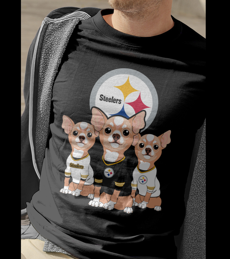 Steelers Chihuahua Trio T-Shirt