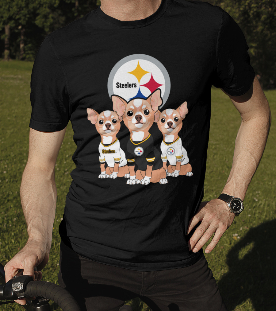 Steelers Chihuahua Trio T-Shirt