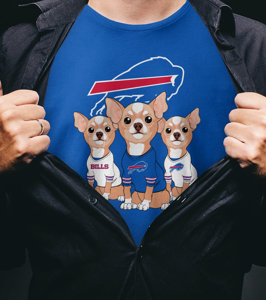 Buffalo Bills Chihuahua Trio T-Shirt