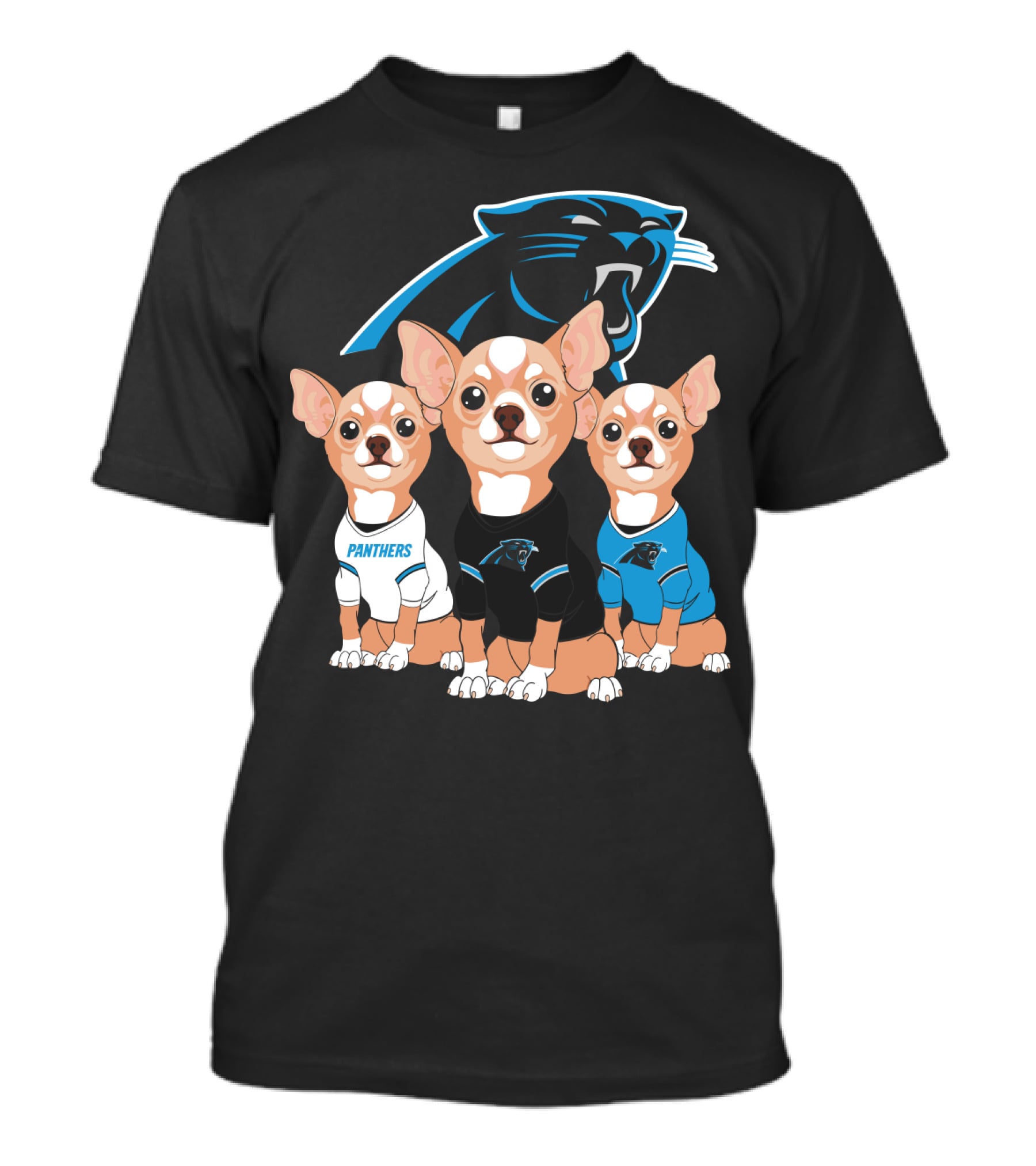 Carolina Panthers Chihuahua T-Shirt