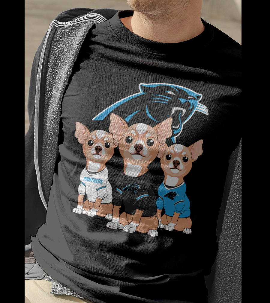 Carolina Panthers Chihuahua T-Shirt