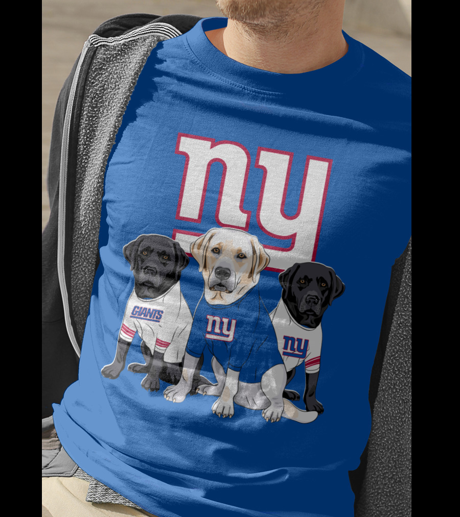 New York Giants Labrador Retriever Dogs T-Shirt