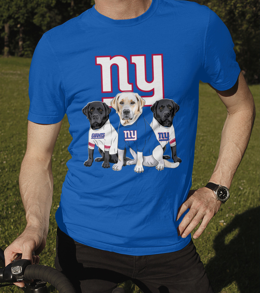 New York Giants Labrador Retriever Dogs T-Shirt