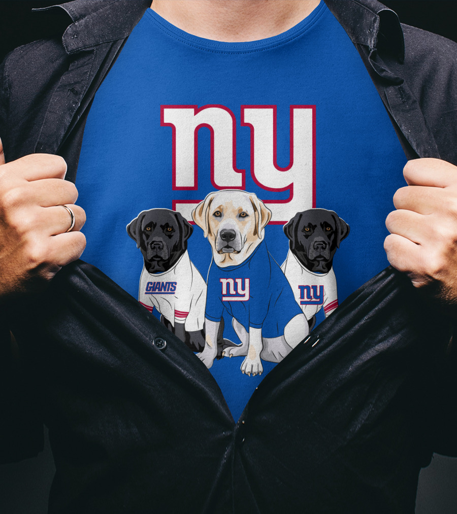 New York Giants Labrador Retriever Dogs T-Shirt
