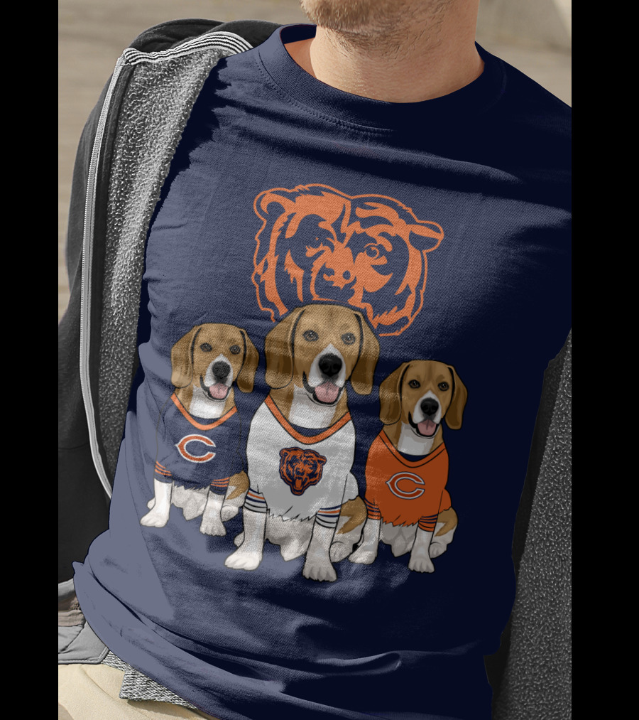 Chicago Bears Beagle Trio T-Shirt