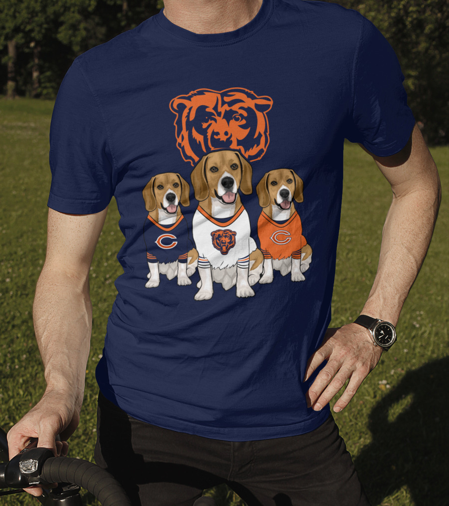 Chicago Bears Beagle Trio T-Shirt