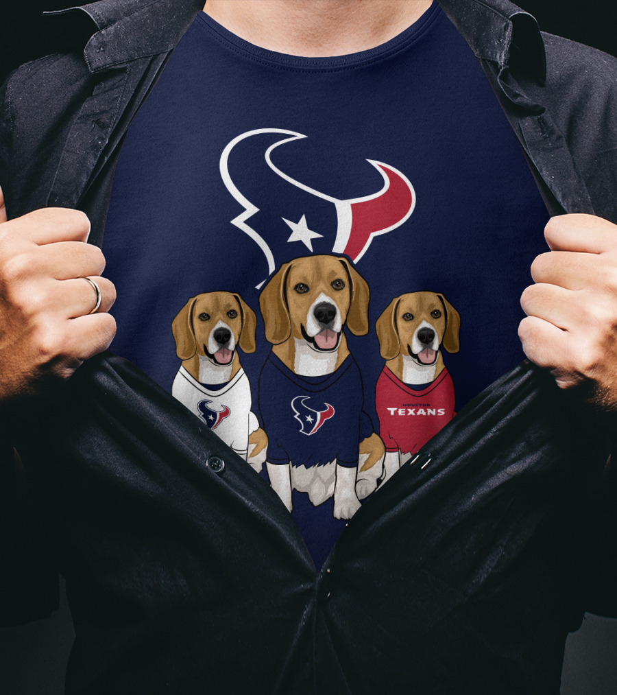 Houston Texans Beagle Trio T-Shirt