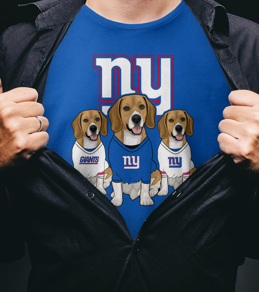 New York Giants Beagle Trio T-Shirt
