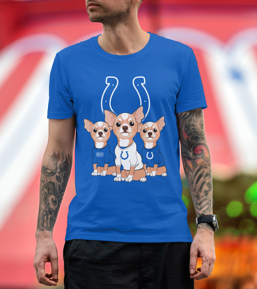 Indianapolis Colts Chihuahua Trio T-Shirt