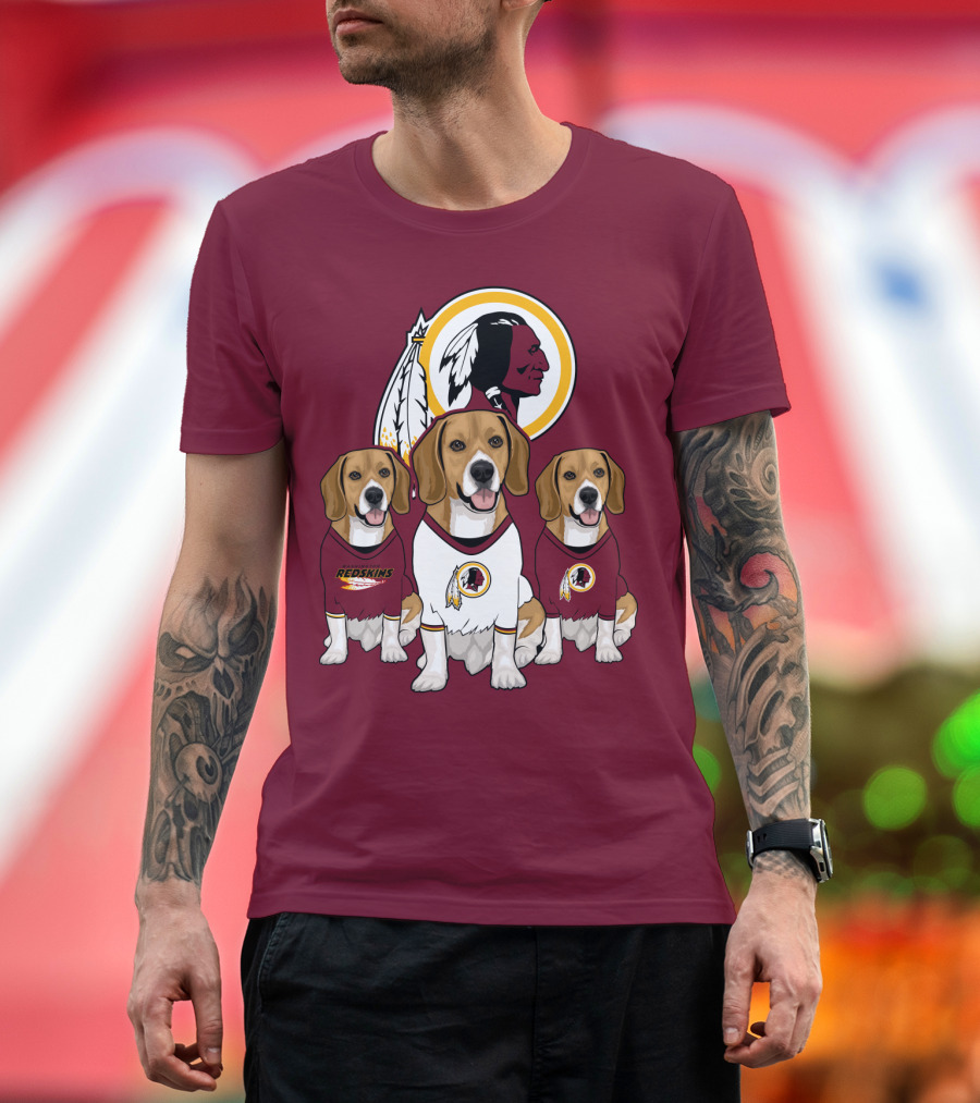 Washington Football Team Beagle Trio T-Shirt