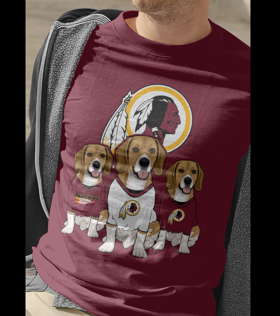 Washington Football Team Beagle Trio T-Shirt