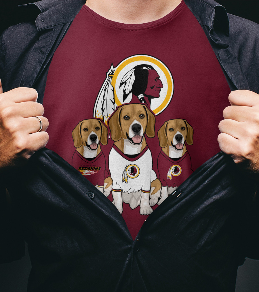 Washington Football Team Beagle Trio T-Shirt