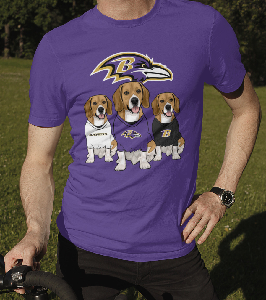 Baltimore Ravens Beagle Trio T-Shirt