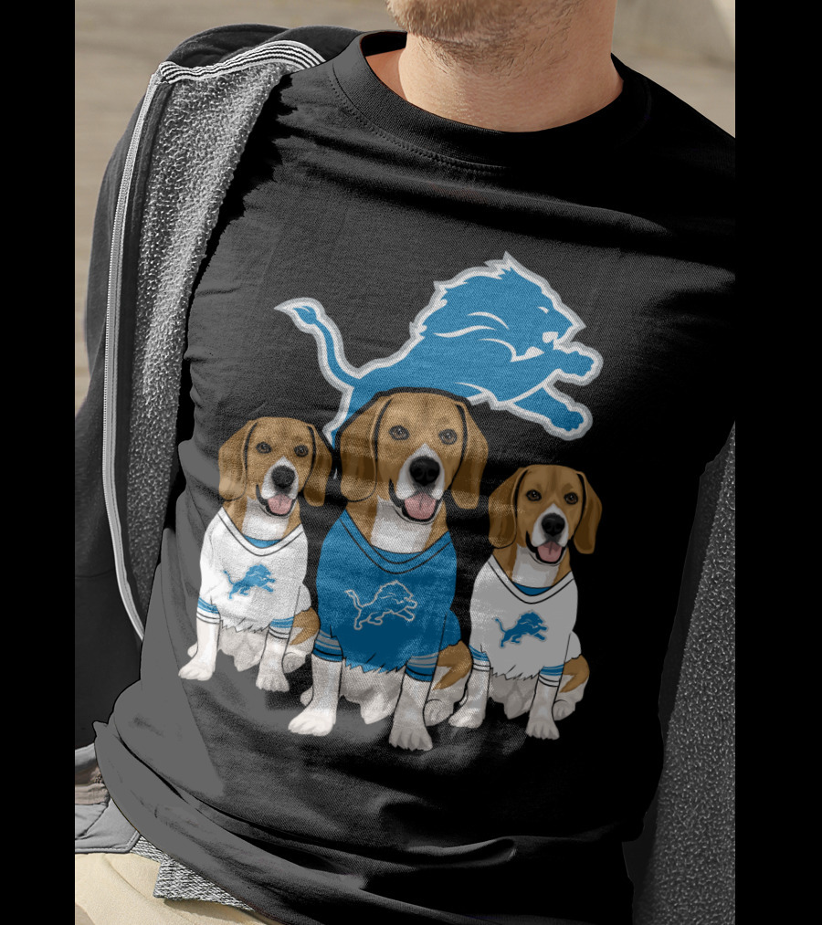 Detroit Lions Beagles T-Shirt