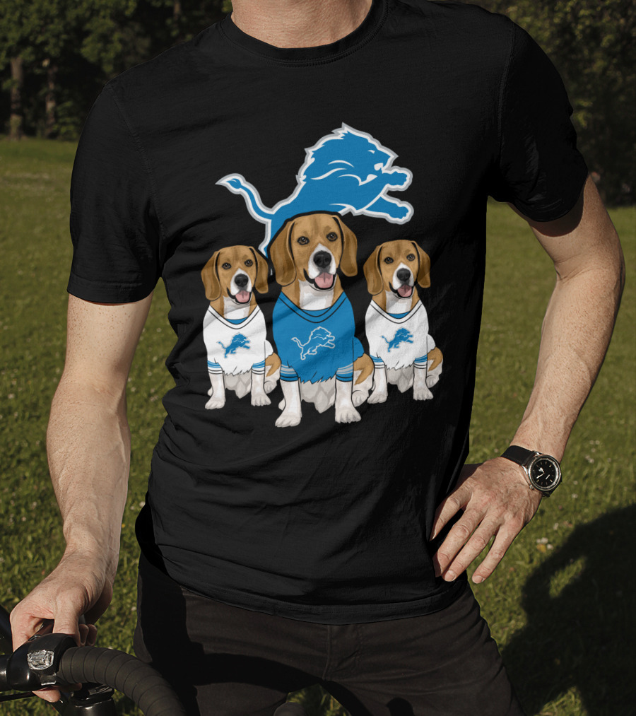 Detroit Lions Beagles T-Shirt