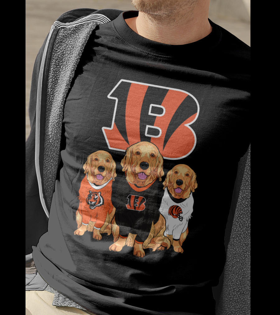 Cincinnati Bengals Beagle Dog Trio T-Shirt