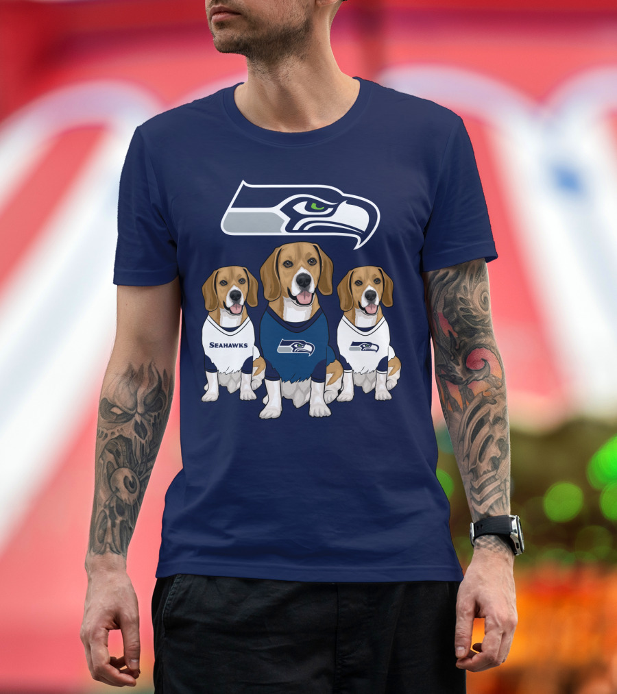 Seahawks Beagle Trio T-Shirt