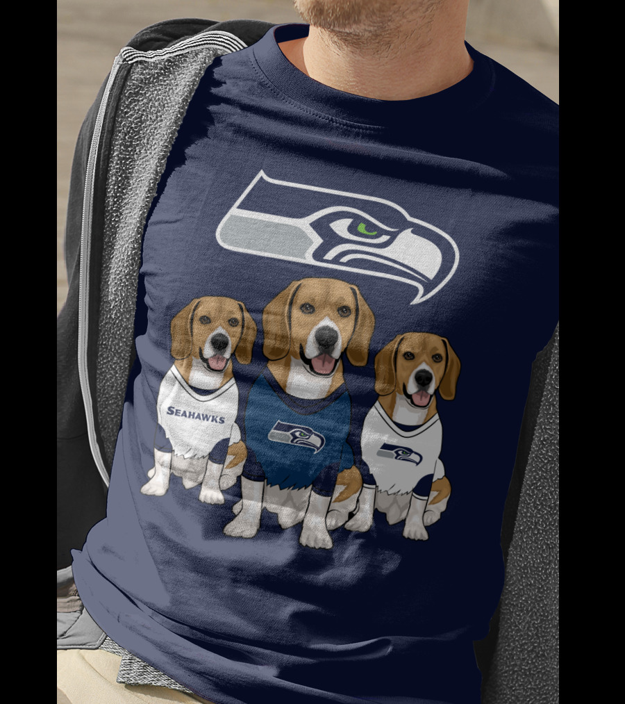 Seahawks Beagle Trio T-Shirt