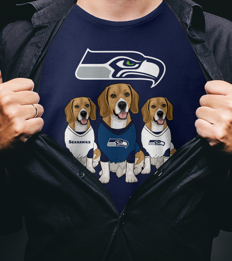 Seahawks Beagle Trio T-Shirt