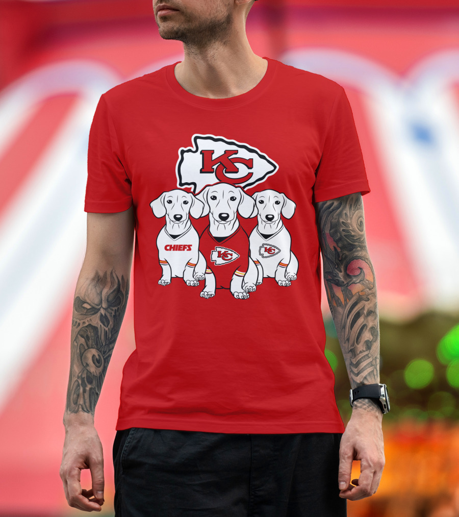 Kansas City Chiefs Dachshund Trio T-Shirt