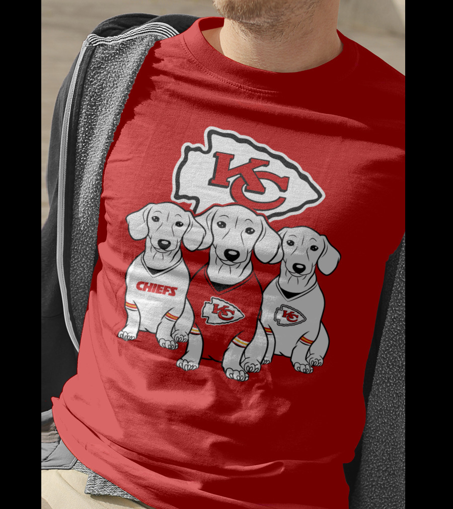 Kansas City Chiefs Dachshund Trio T-Shirt