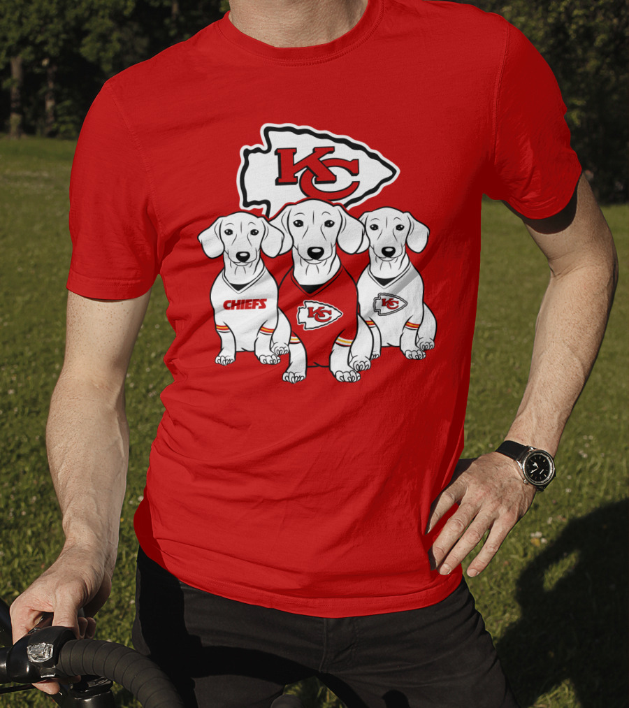 Kansas City Chiefs Dachshund Trio T-Shirt