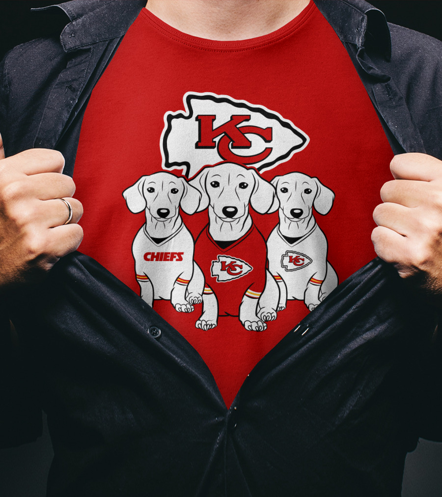 Kansas City Chiefs Dachshund Trio T-Shirt