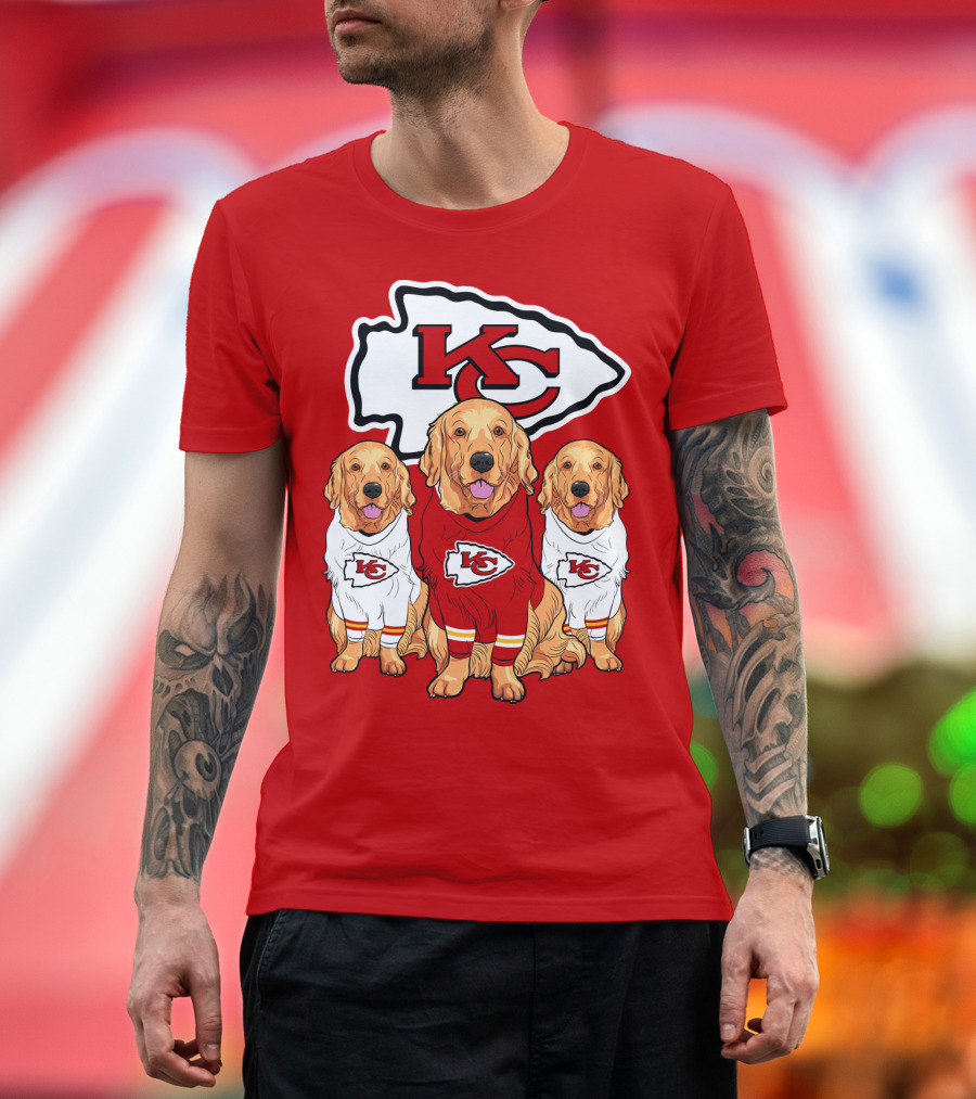 Kansas City Chiefs Golden Retrievers T-Shirt