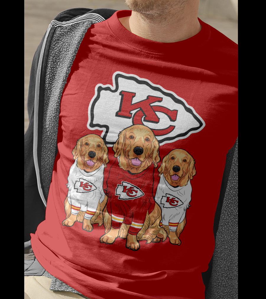 Kansas City Chiefs Golden Retrievers T-Shirt