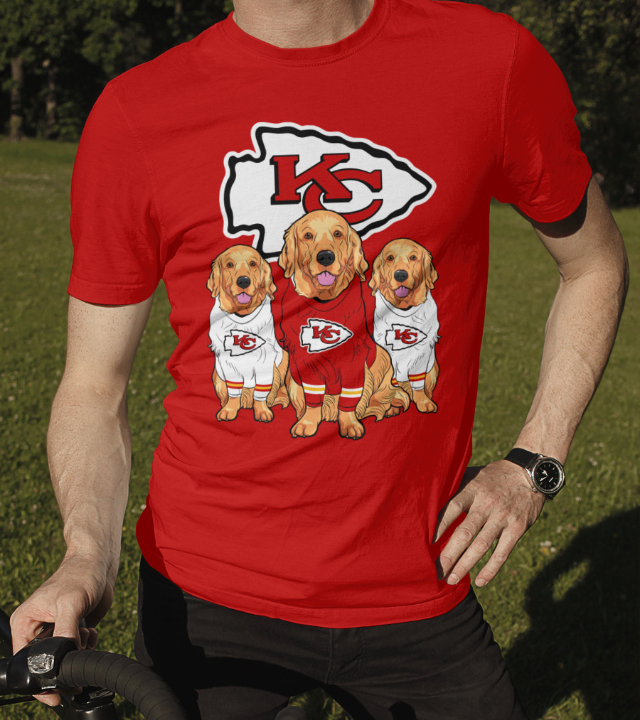 Kansas City Chiefs Golden Retrievers T-Shirt