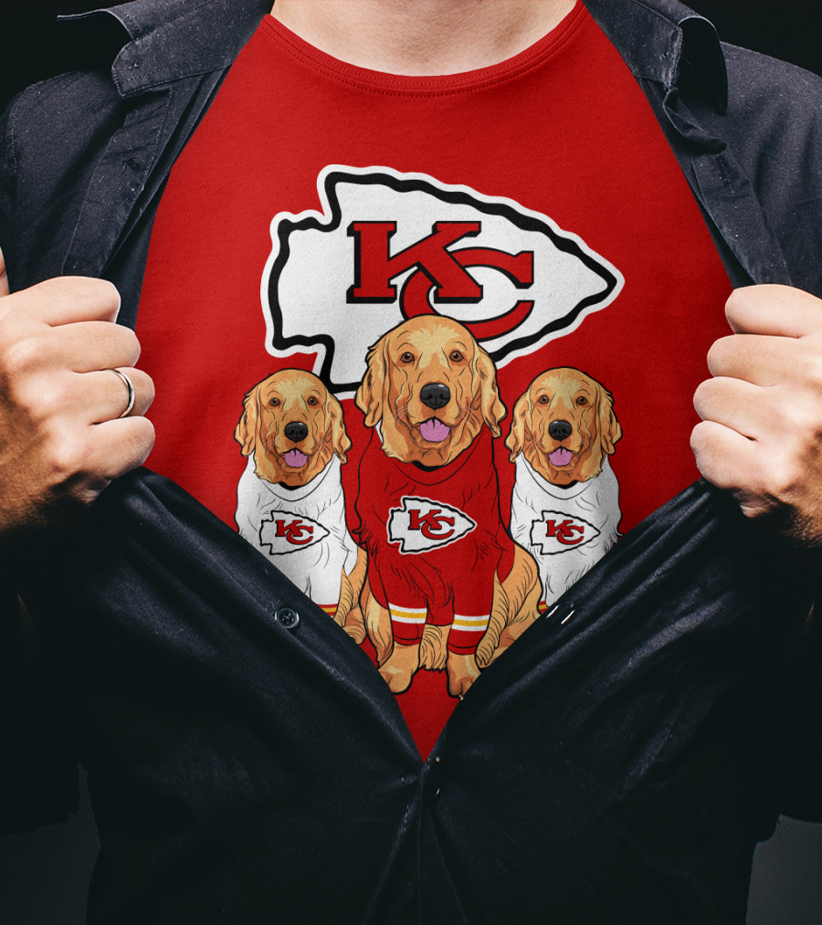 Kansas City Chiefs Golden Retrievers T-Shirt