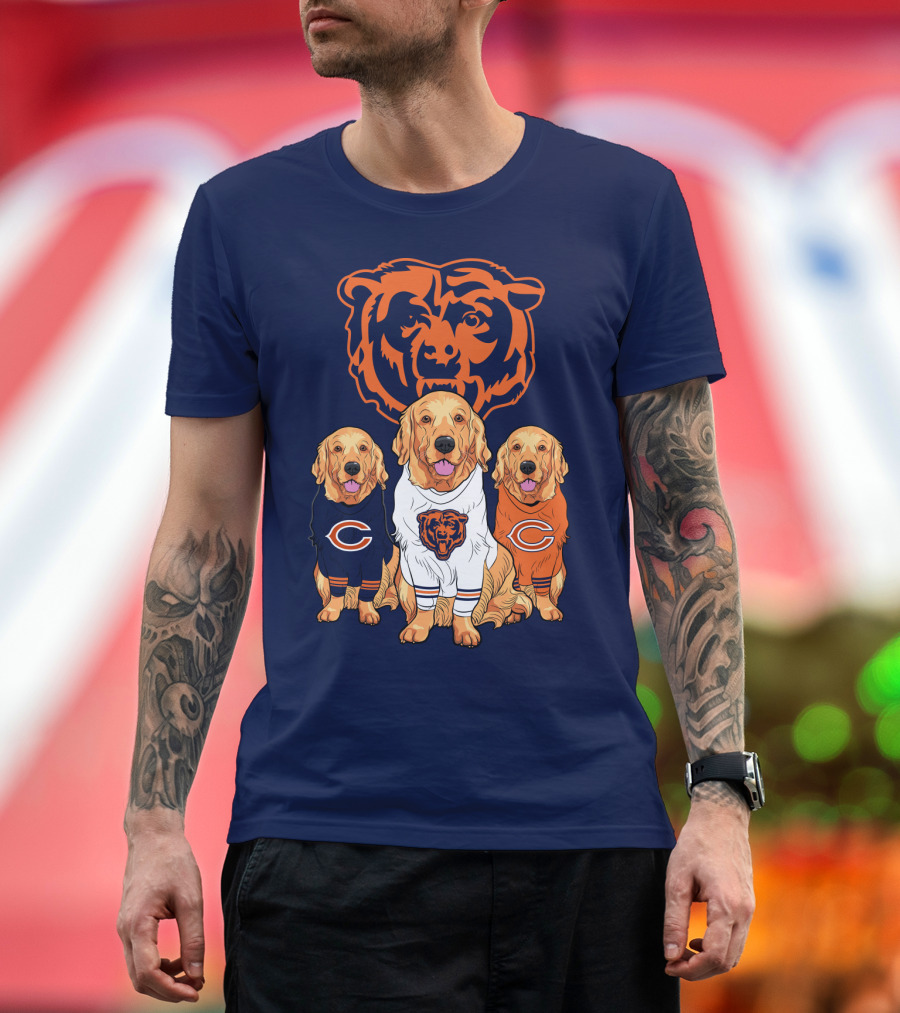Chicago Bears Golden Retrievers T-Shirt