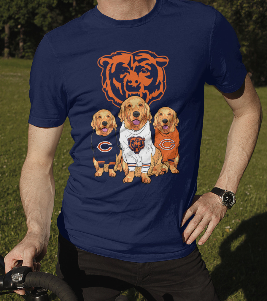Chicago Bears Golden Retrievers T-Shirt