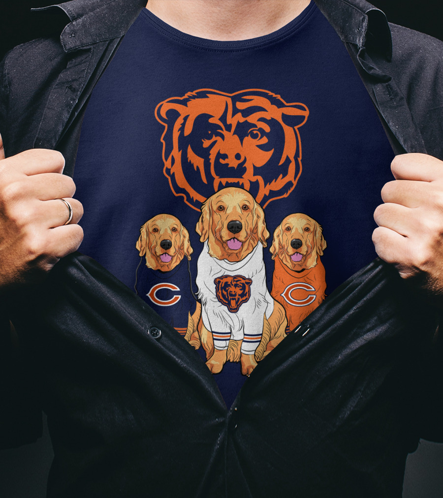 Chicago Bears Golden Retrievers T-Shirt