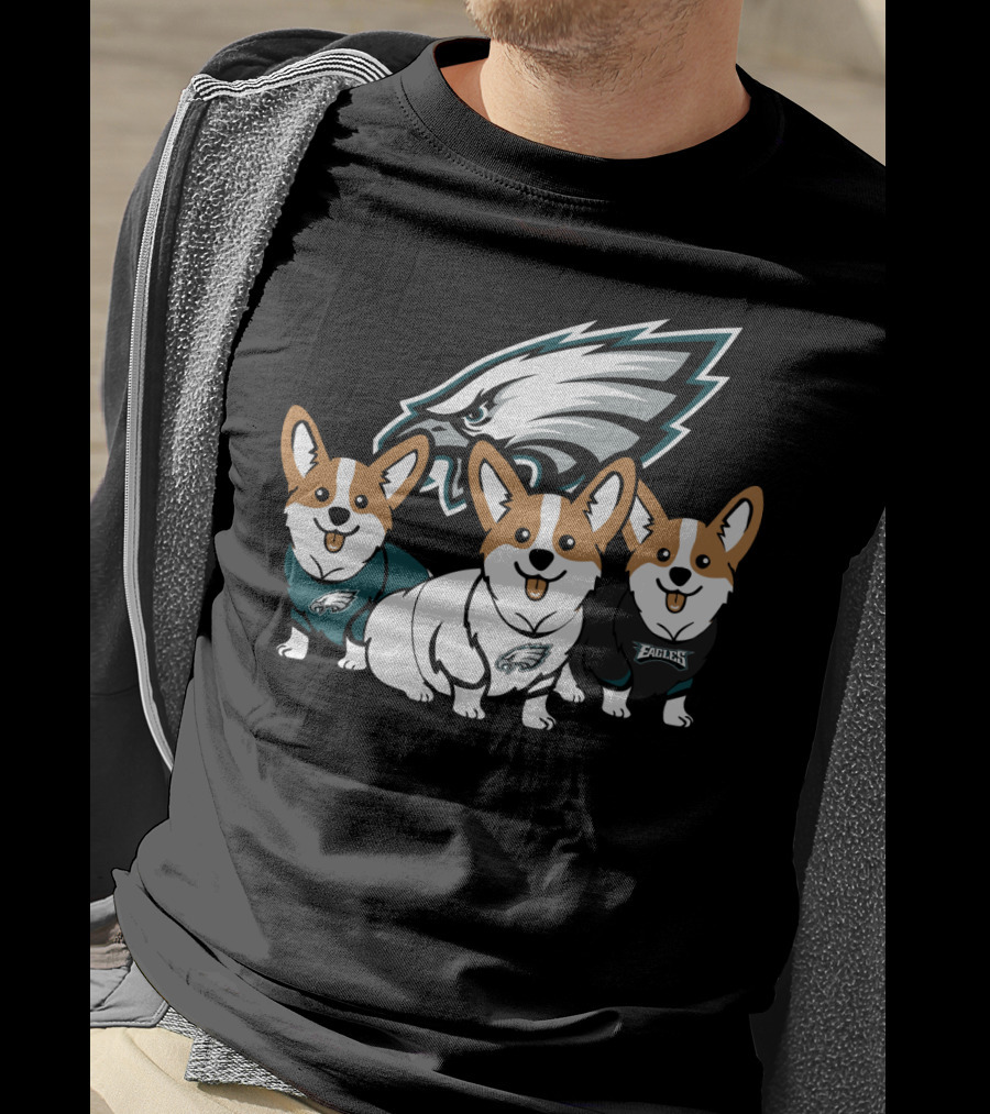 Philadelphia Eagles Corgi Trio T-Shirt
