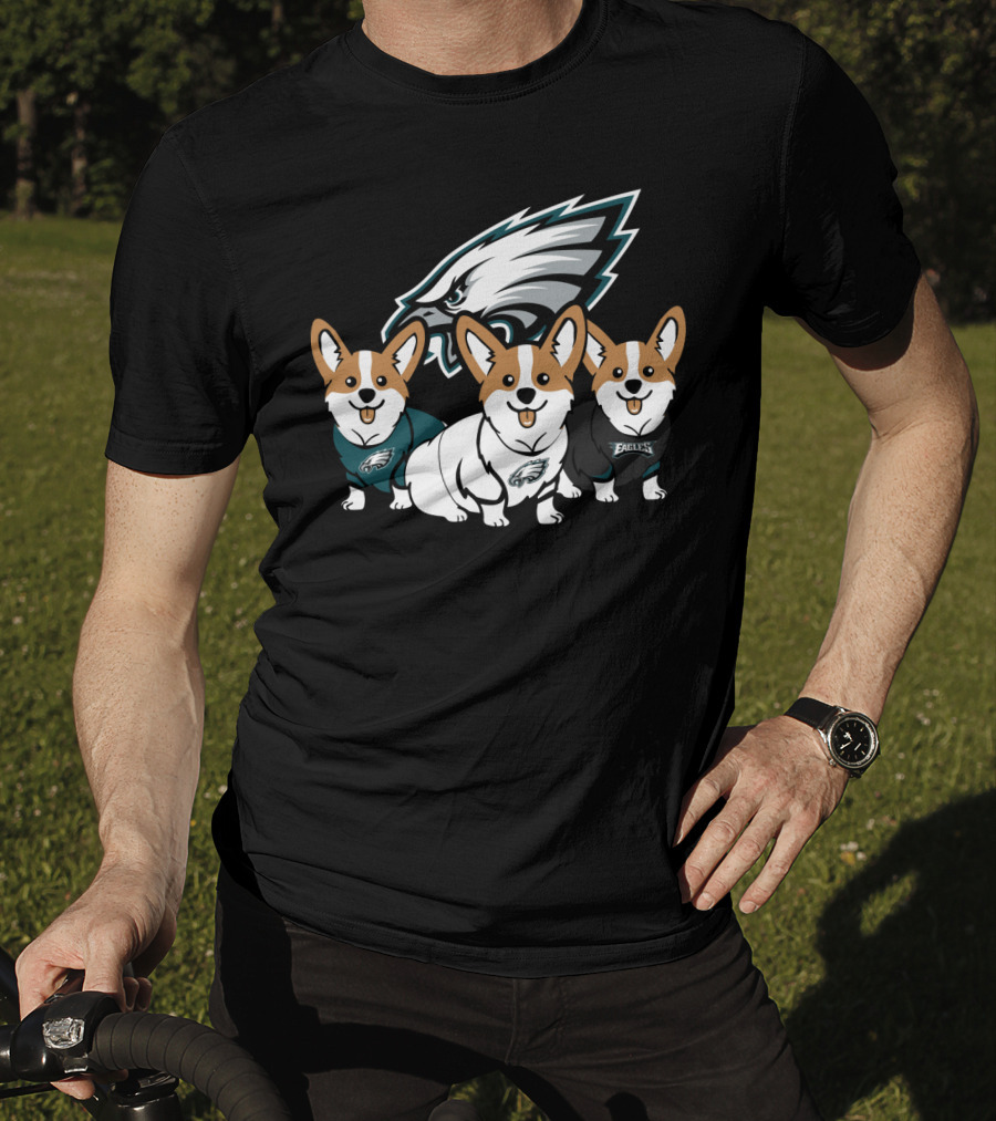 Philadelphia Eagles Corgi Trio T-Shirt