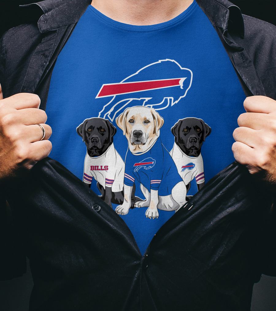 Buffalo Bills Labrador Retriever Trio T-Shirt