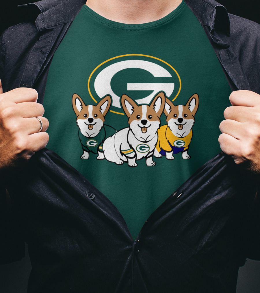 Green Bay Packers Corgi T-Shirt