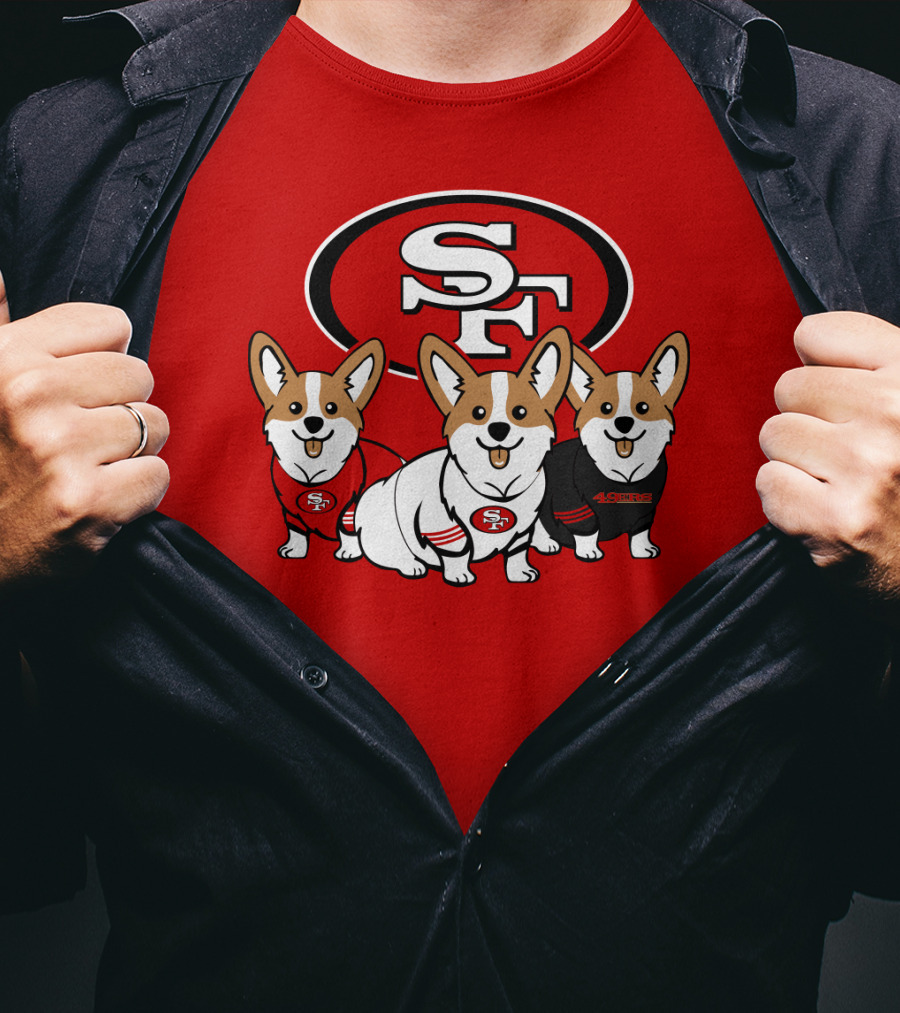 San Francisco 49ers Corgi  T-Shirt