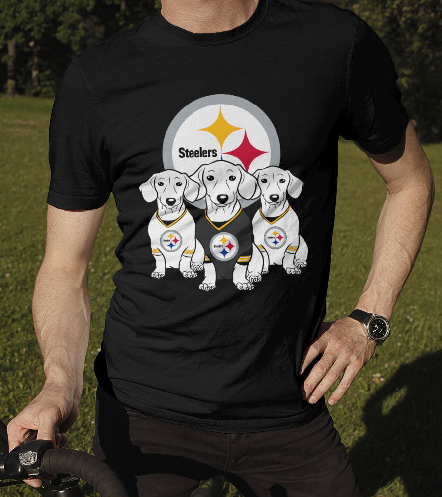 Steelers Dachshund Trio T-Shirt