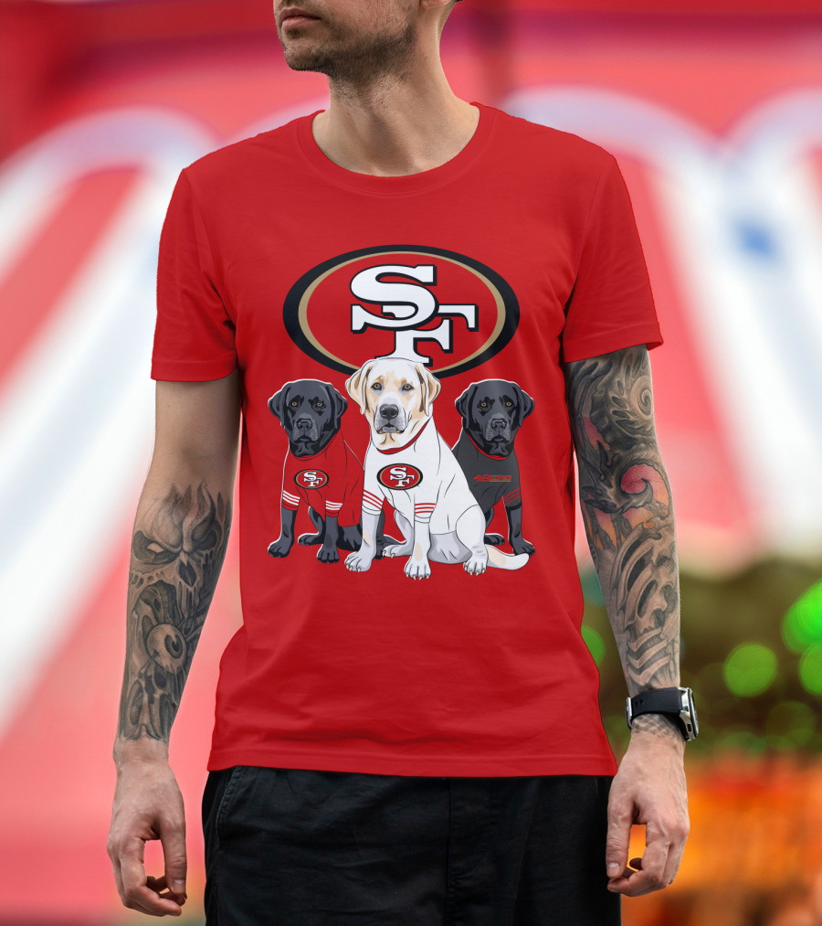 San Francisco 49ers Labrador Retriever Trio T-Shirt