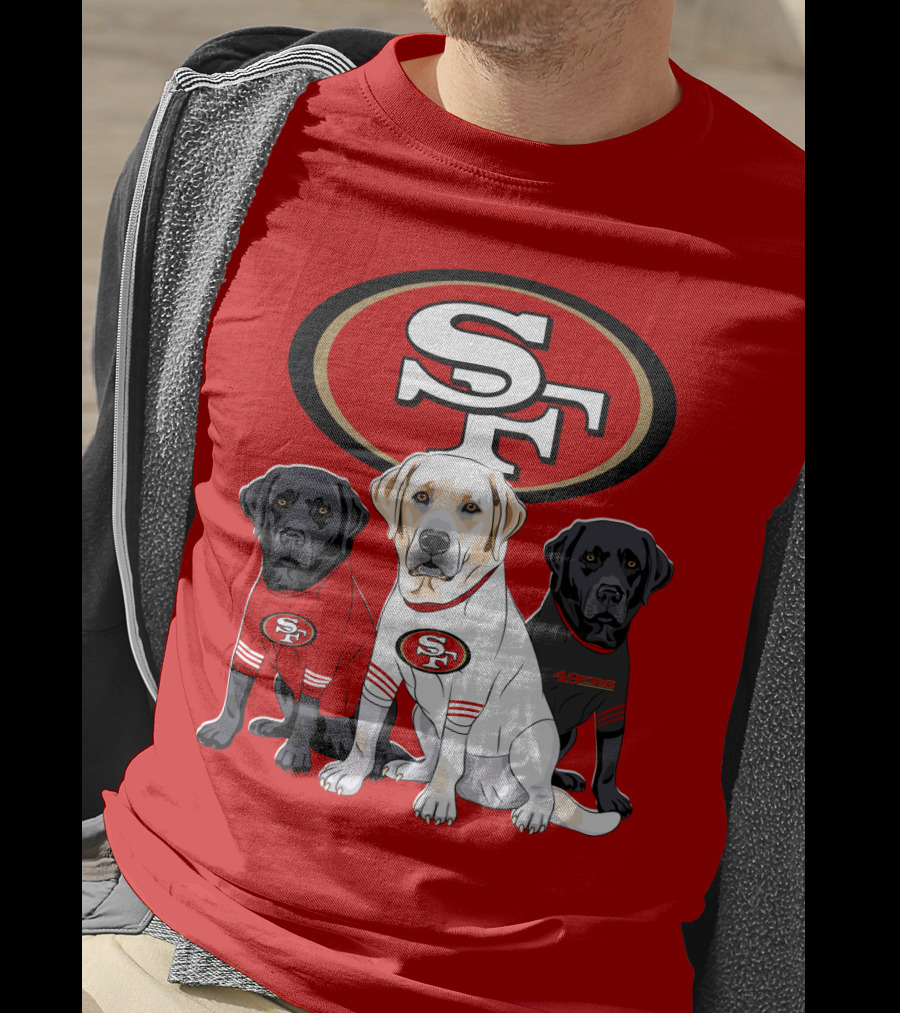 San Francisco 49ers Labrador Retriever Trio T-Shirt