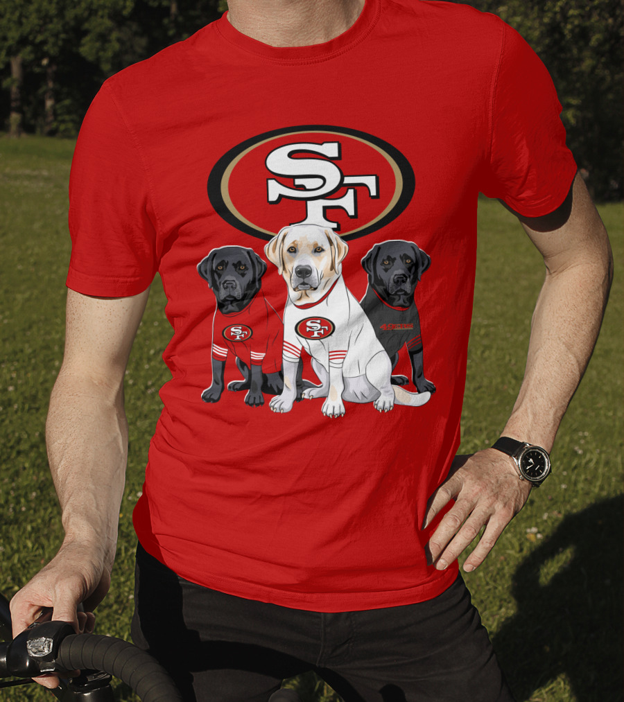 San Francisco 49ers Labrador Retriever Trio T-Shirt