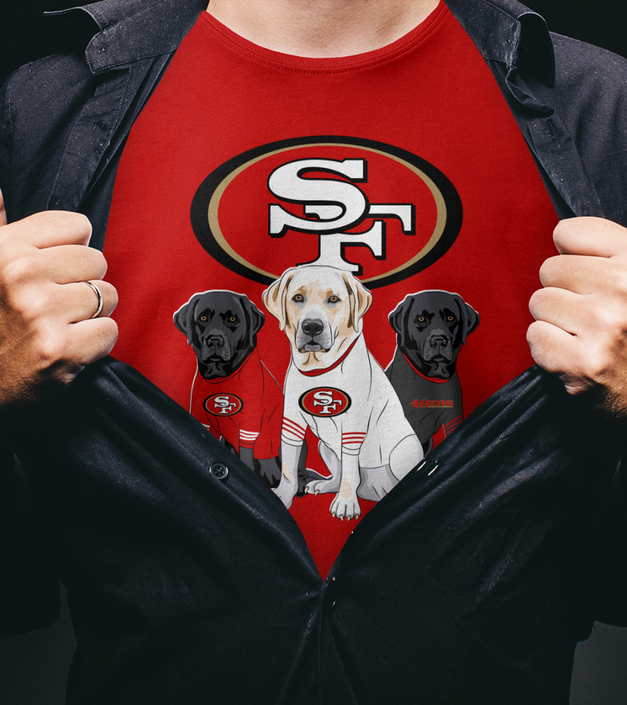 San Francisco 49ers Labrador Retriever Trio T-Shirt